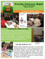 Literacy Night at Tok School