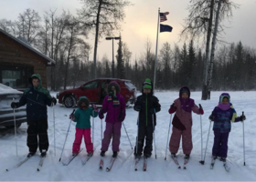 Dot Lake students enjoy cross country skiing