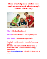 STEM Camp for Grade 6 - 8