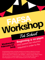 FAFSA Workshop on February 27th